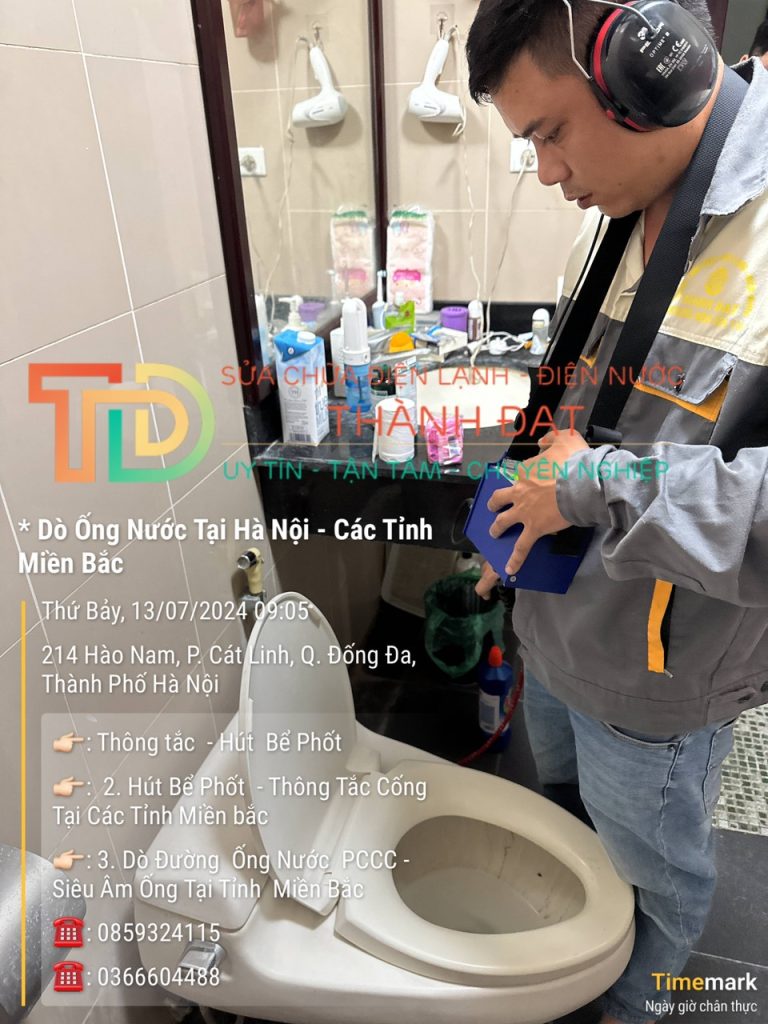 Siêu âm rò rỉ nước tại Đống Đa Hà Nội